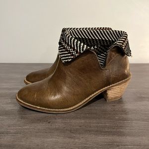 Kelsi Dagger Olive V Cut booties
